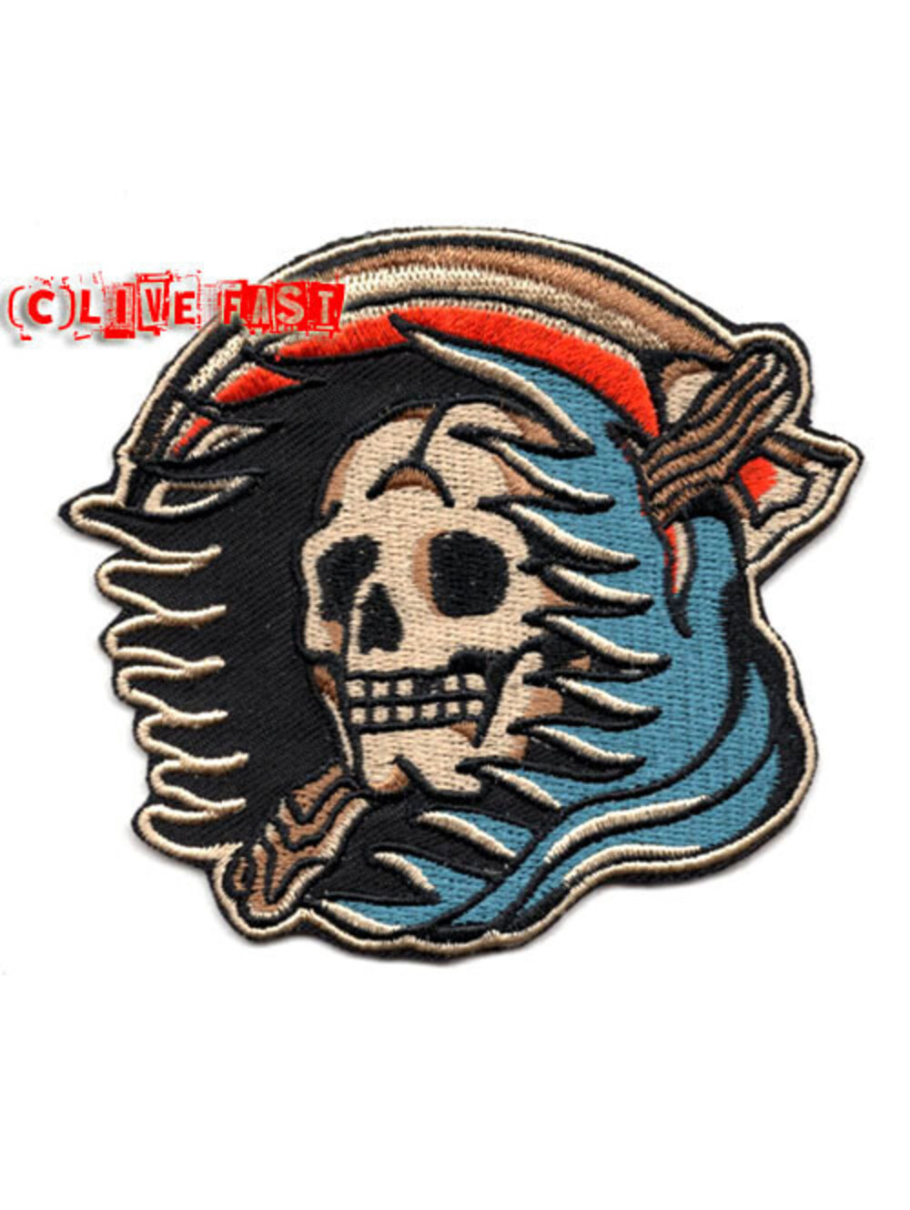 GRIM REAPER SKULL PATCH motorcycle biker patches jacket vest vintage